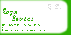 roza bovics business card